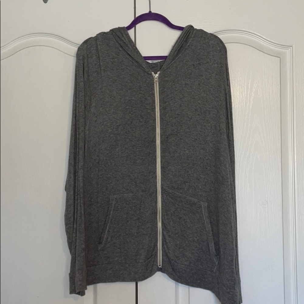 Soft lightweight zip up hoodie